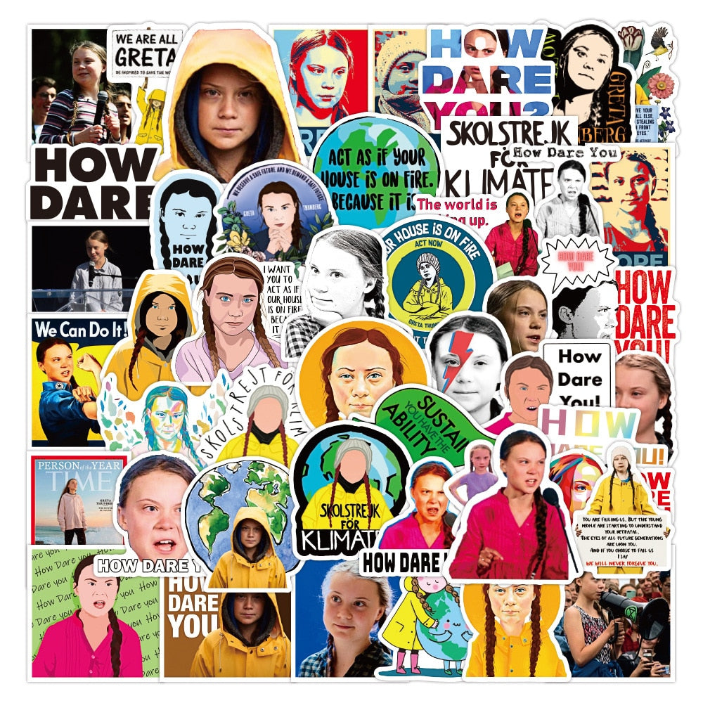 How Dare You Greta Thunberg Stickers