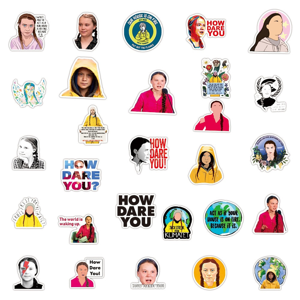 How Dare You Greta Thunberg Stickers