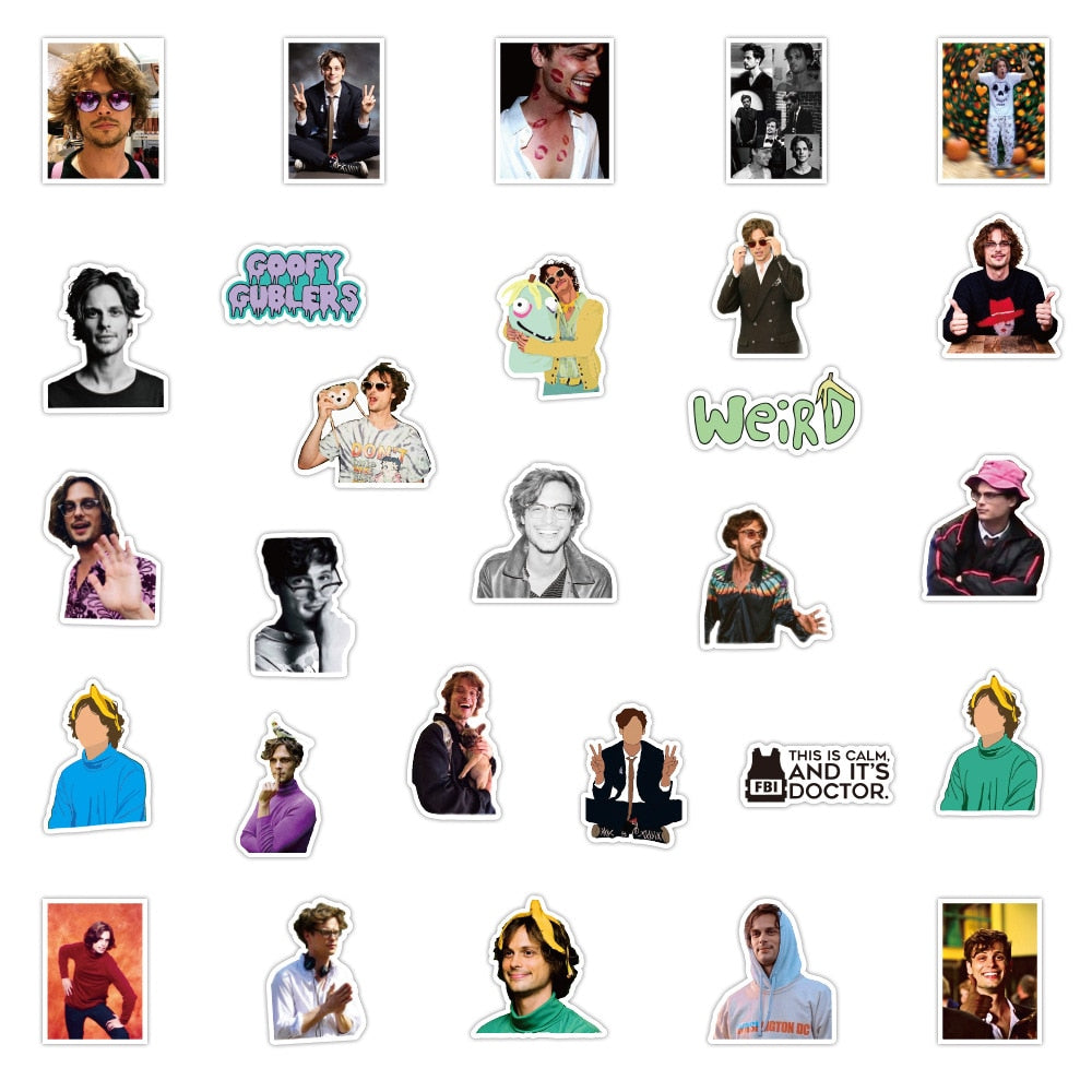 Fashion Model Star Matthew Gray Gubler Stickers