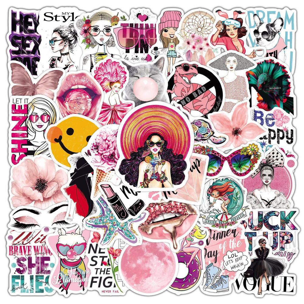 Pink Mixed Vsco Girl Stickers