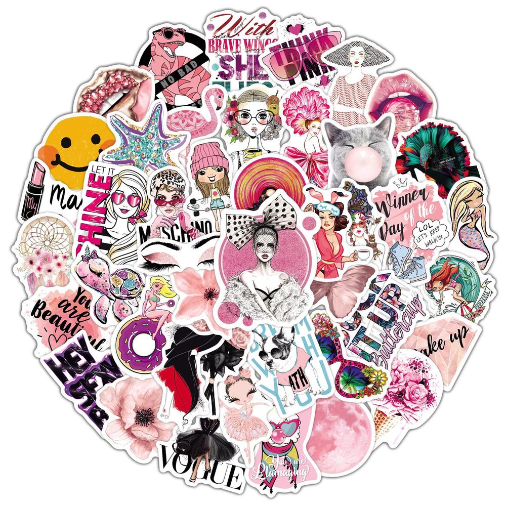 Pink Mixed Vsco Girl Stickers