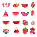 Watermelon Strawberry Fresh Fruit Stickers