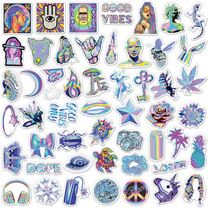 Holographic Laser Style Graffiti Stickers