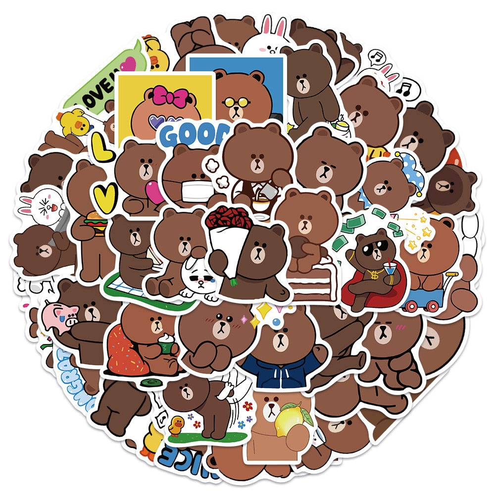 Bear Brown Stickers