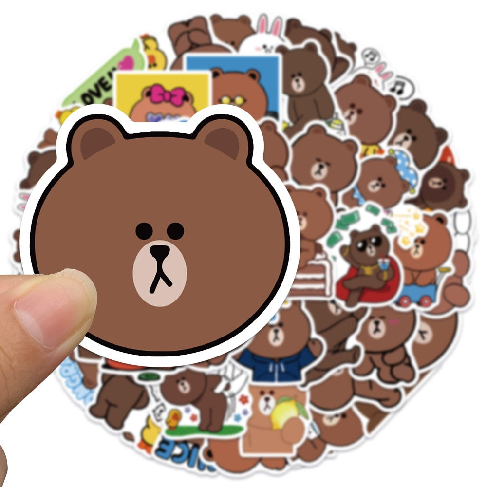 Bear Brown Stickers