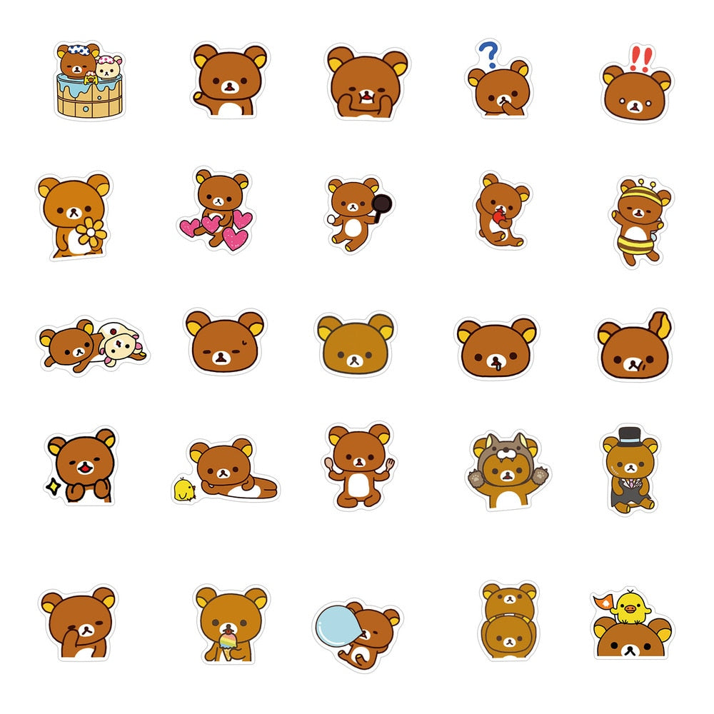 Cute Cartoon Bear Stickers