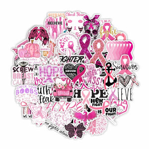 Hope Cure Inspirational Ribbon Stickers