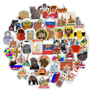 Moscow Russian Cultural Stickers