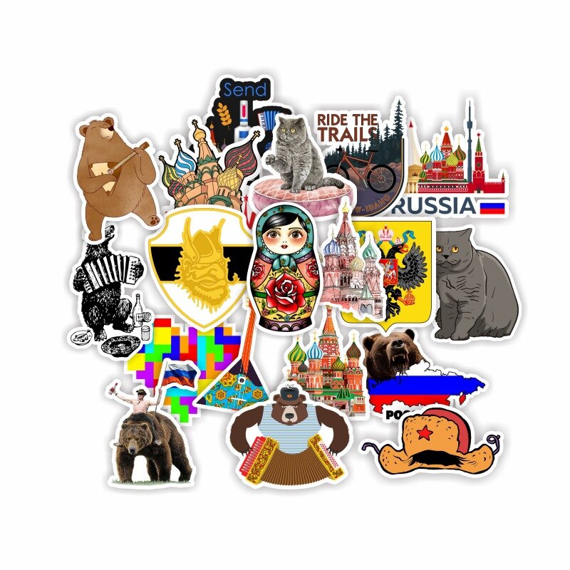 Moscow Russian Cultural Stickers