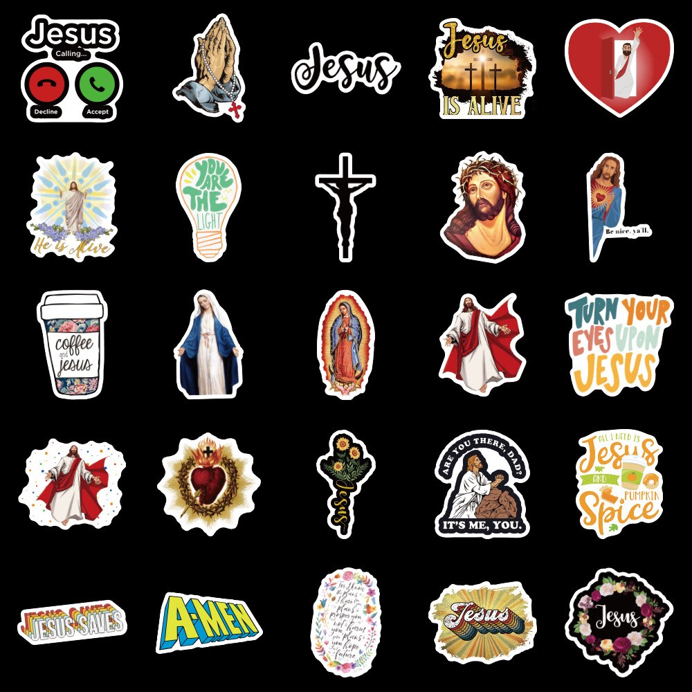 Jesus Christians Believe In Famous Sayings Word Stickers