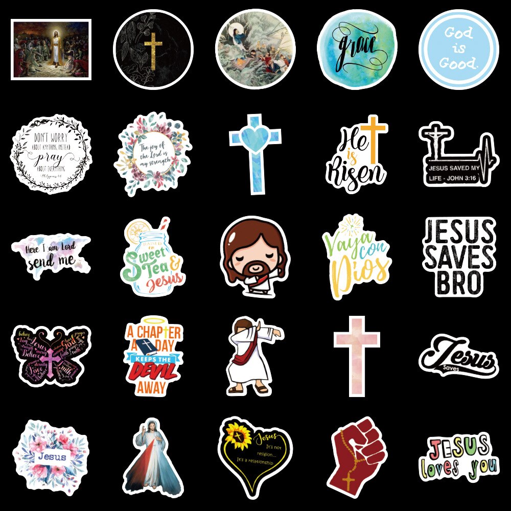 Jesus Christians Believe In Famous Sayings Word Stickers