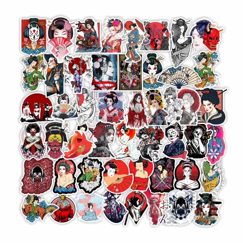 Geisha Japan Stickers