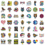 Love and Peace Hipi Stickers