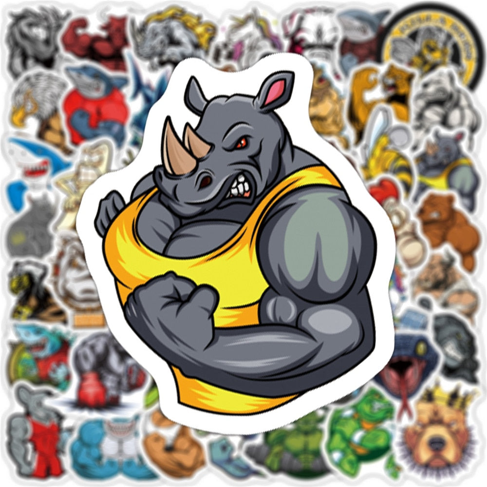 Muscle Animals Stickers