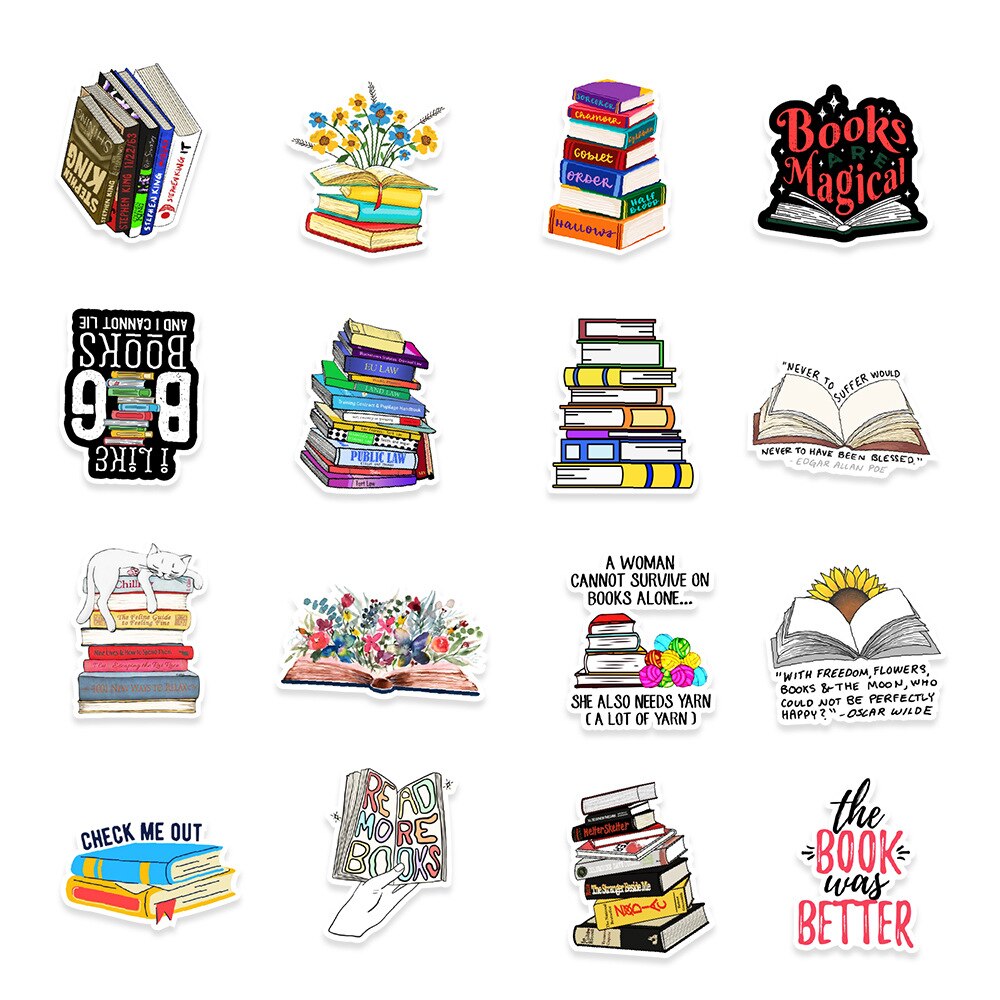 Reading Books Stickers