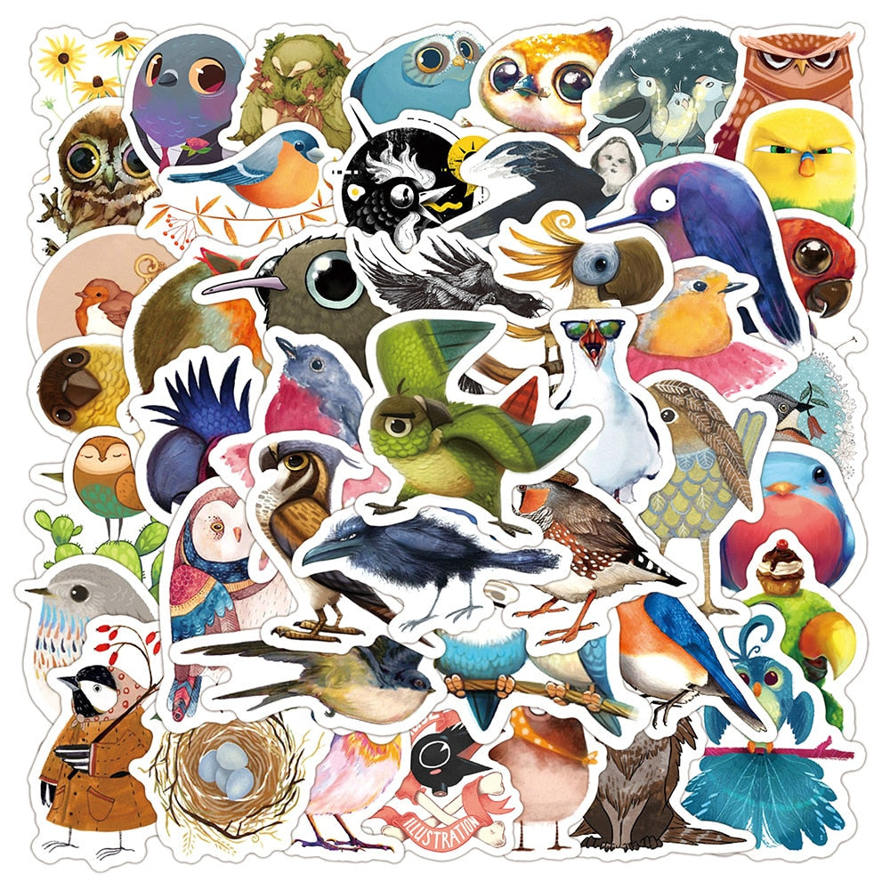 Bird Owl Fairy Tale Stickers