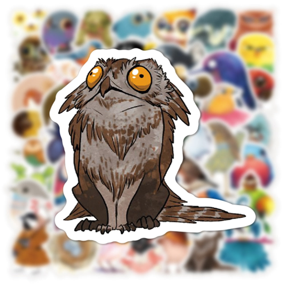 Bird Owl Fairy Tale Stickers