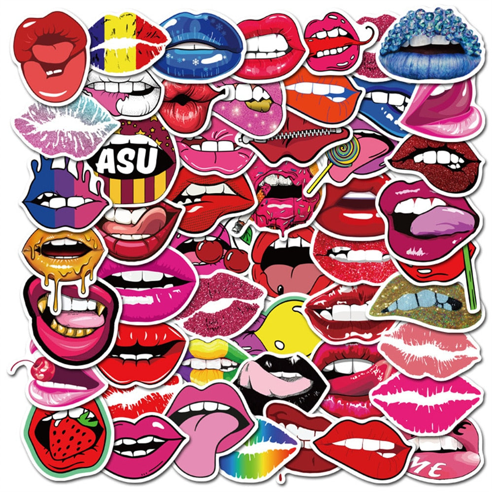 Sexy Hot Red Lips Stickers