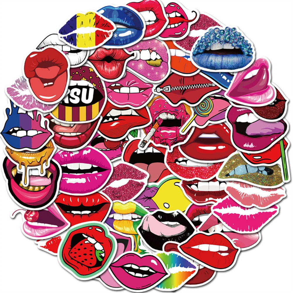 Sexy Hot Red Lips Stickers