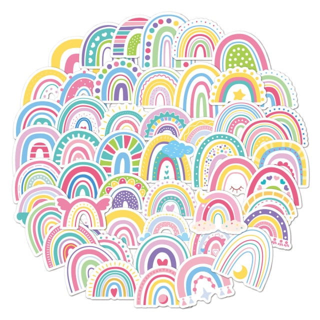 Rainbow Bridge Cartoon Stickers