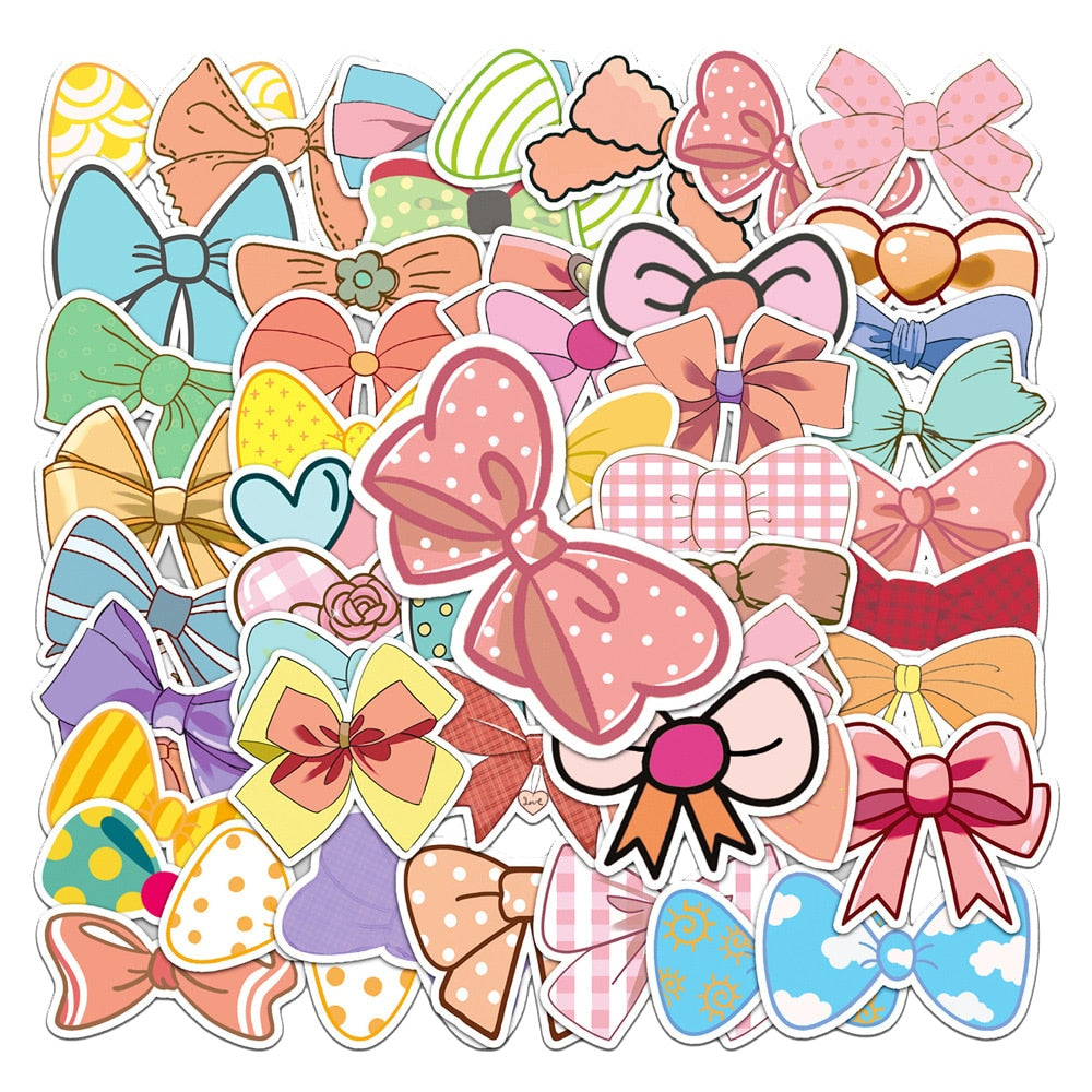 Cute Butterfiy Knot Bow Stickers