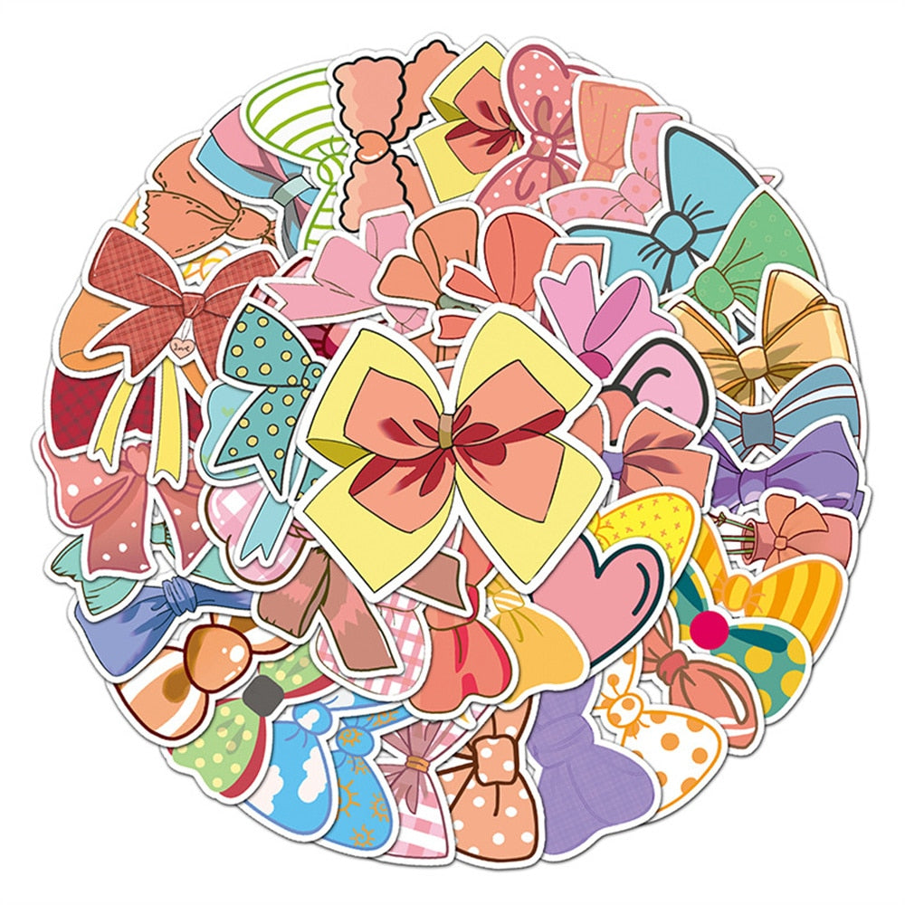 Cute Butterfiy Knot Bow Stickers