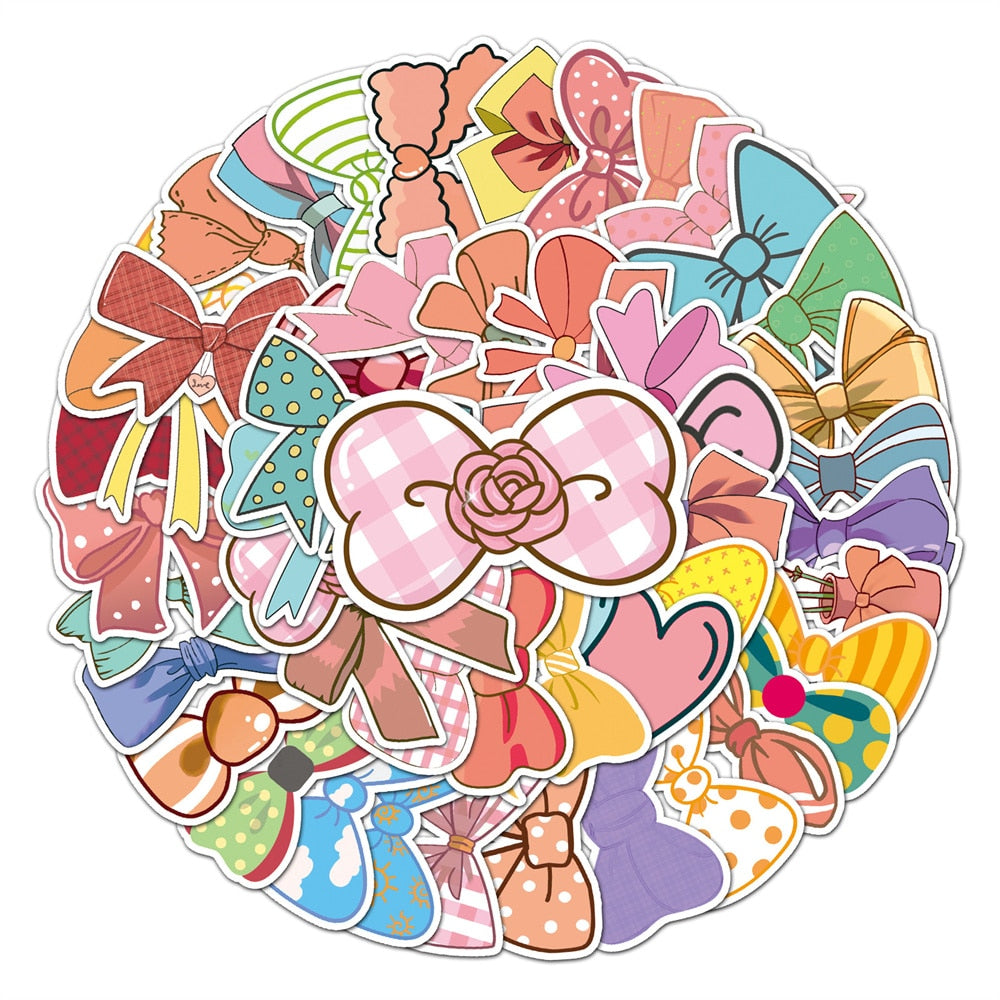 Cute Butterfiy Knot Bow Stickers