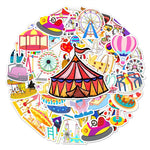 Playground Ferris Wheel Amusement Park Stickers