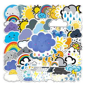 Sun Cloud Weather Stickers