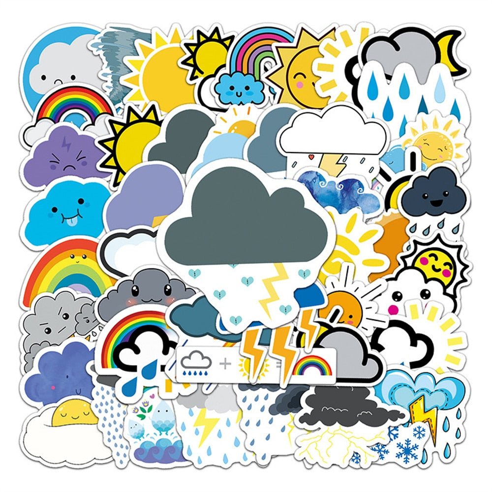 Sun Cloud Weather Stickers