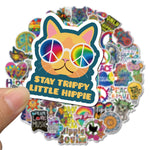 Love Hippie Peace Signs Stickers