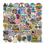 Love Hippie Peace Signs Stickers