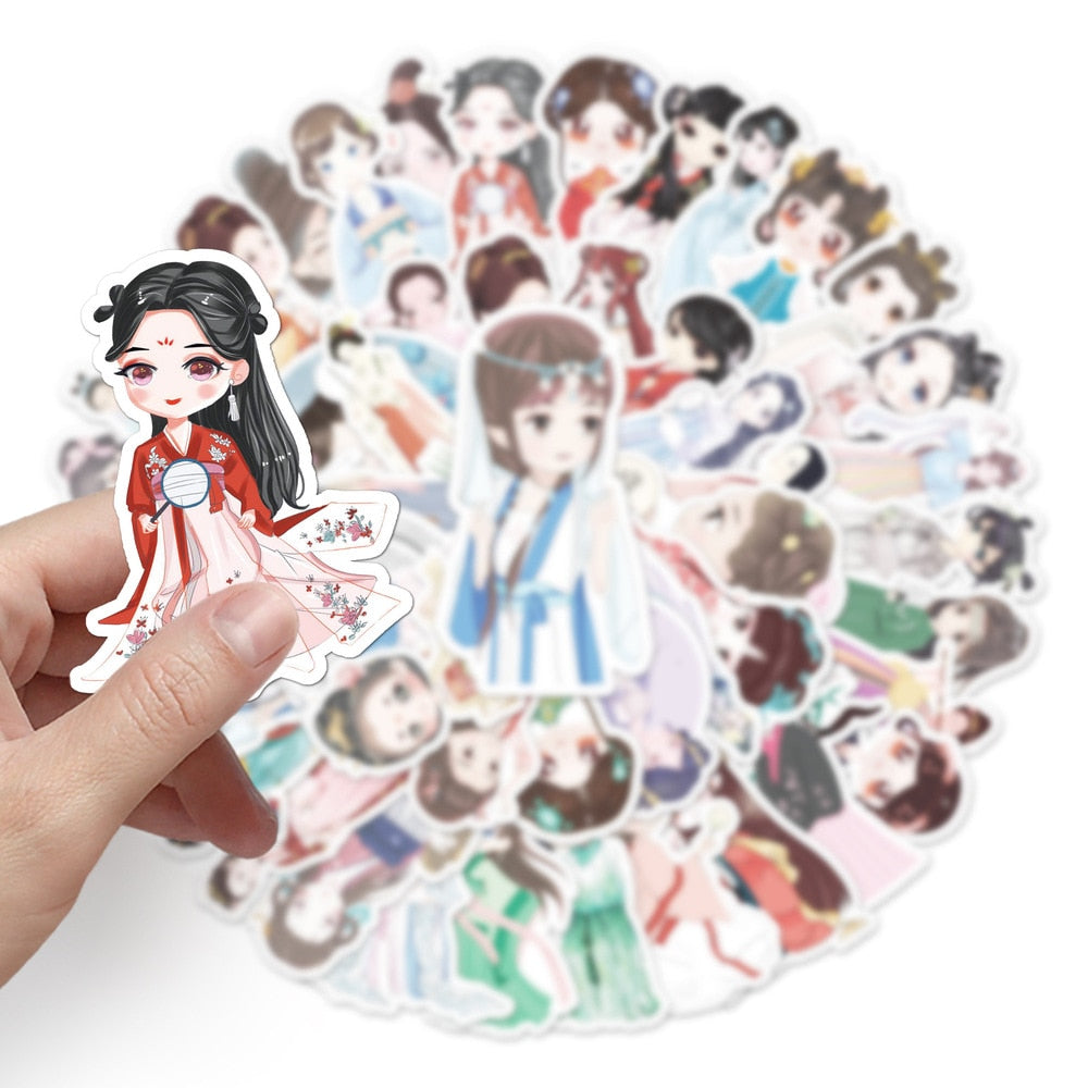 Hanfu Girl Scrapbooking Stickers