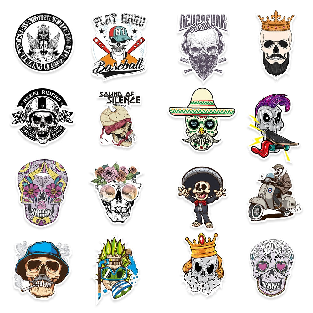 Skull Hail Devil Stickers