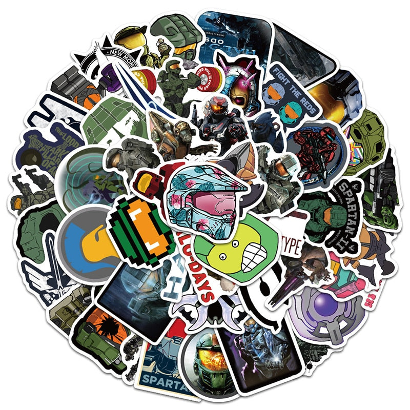 Halo First-person Shooter Game Stickers