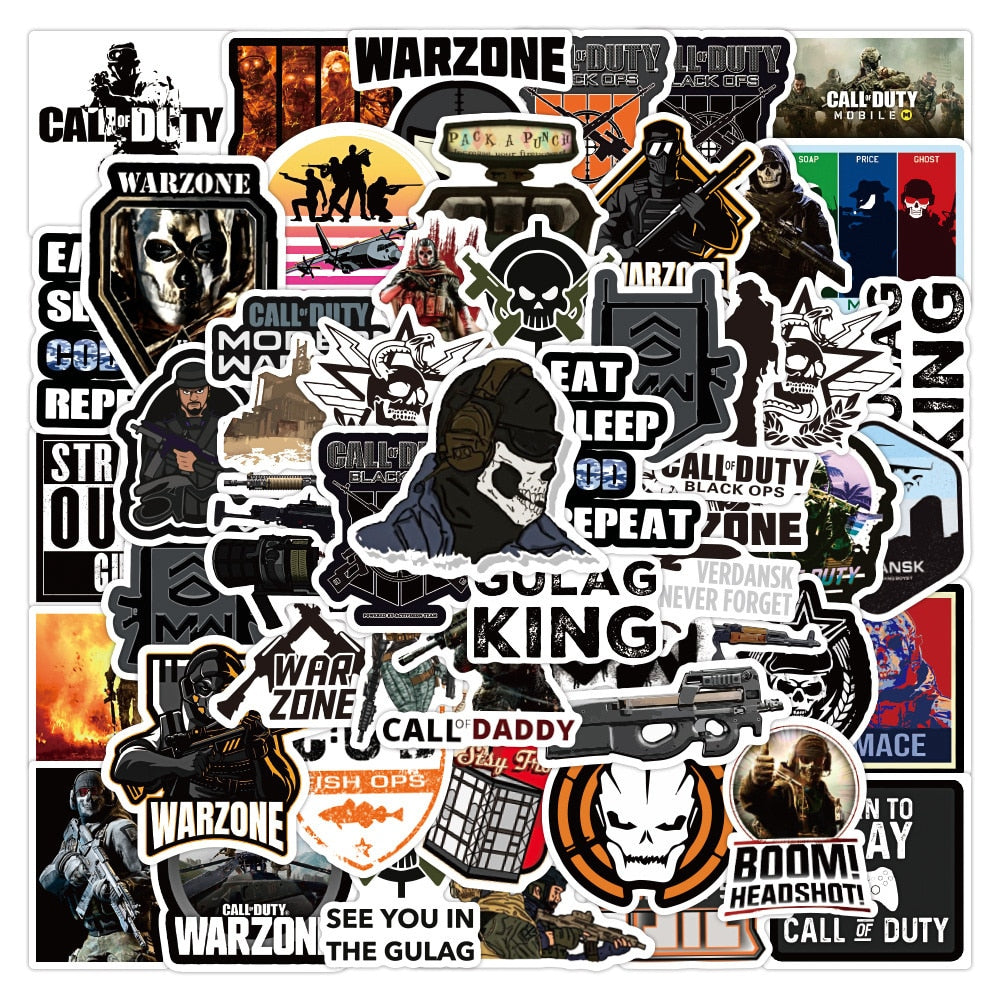 Mission War Fire Assault Game Stickers