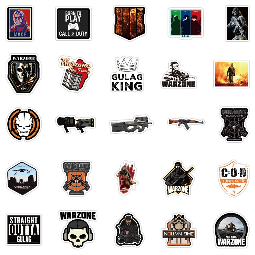 Mission War Fire Assault Game Stickers