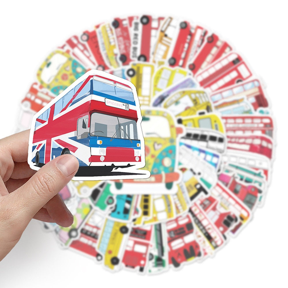 London Red Bus Stickers