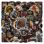 Retro Motorcycle Theme Graffiti Stickers