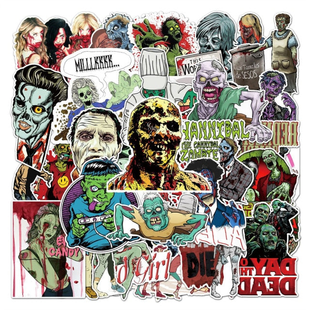 Horror Thriller Zombie Stickers