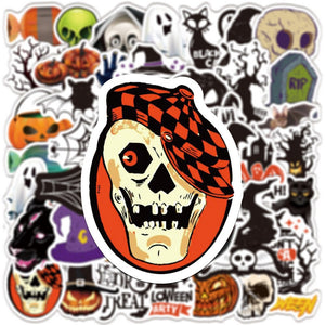 Witch Halloween Skull Pumpkin Funny Stickers