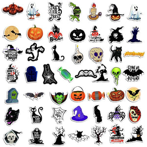 Witch Halloween Skull Pumpkin Funny Stickers