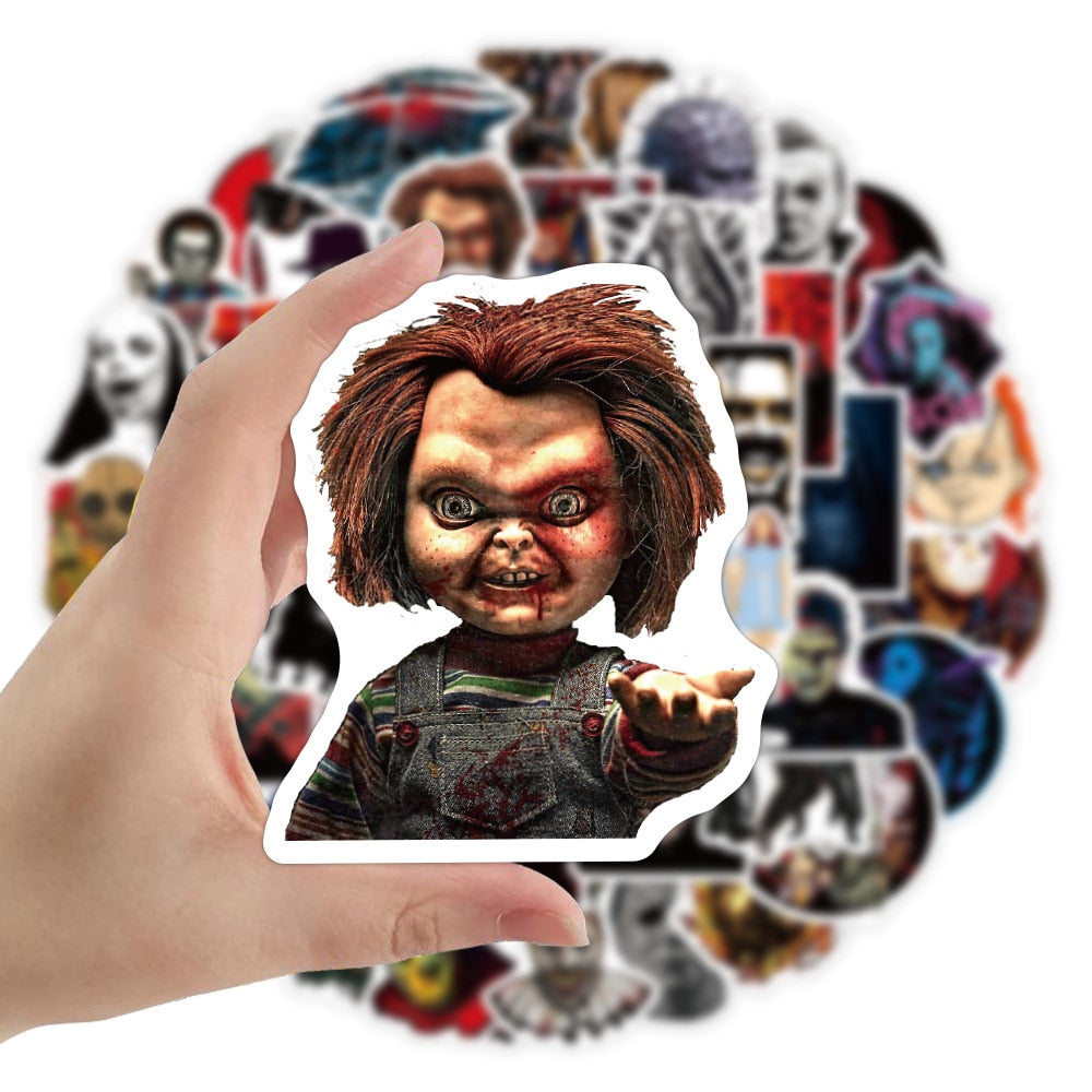 Mixed Classic Horror Movie Thriller Characters Graffiti Stickers