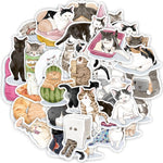 Minimalist Kawaii Cat Stickers