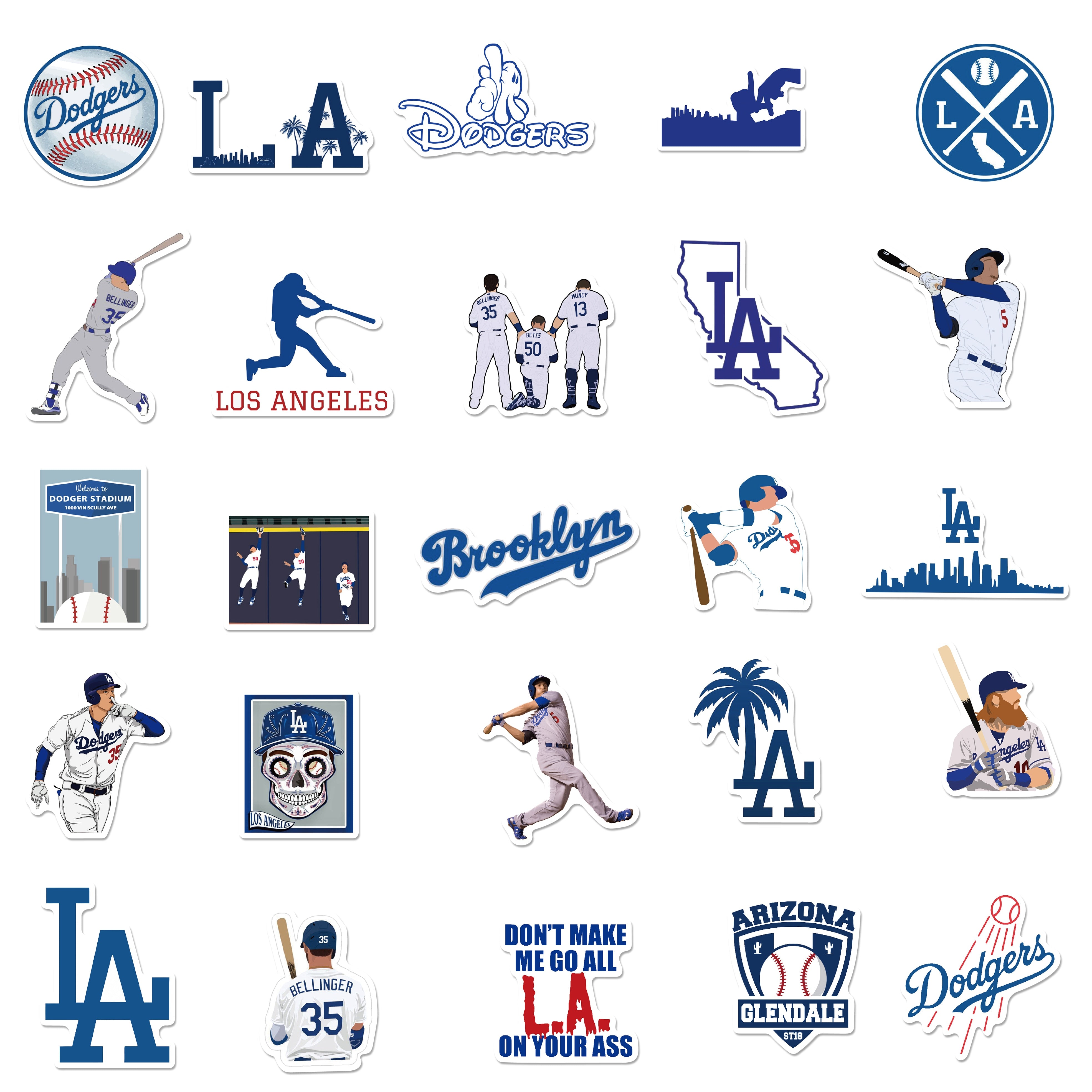 Los Angeles LA Dodgers Stickers