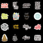 Life Quotes Fonts Typography Stickers