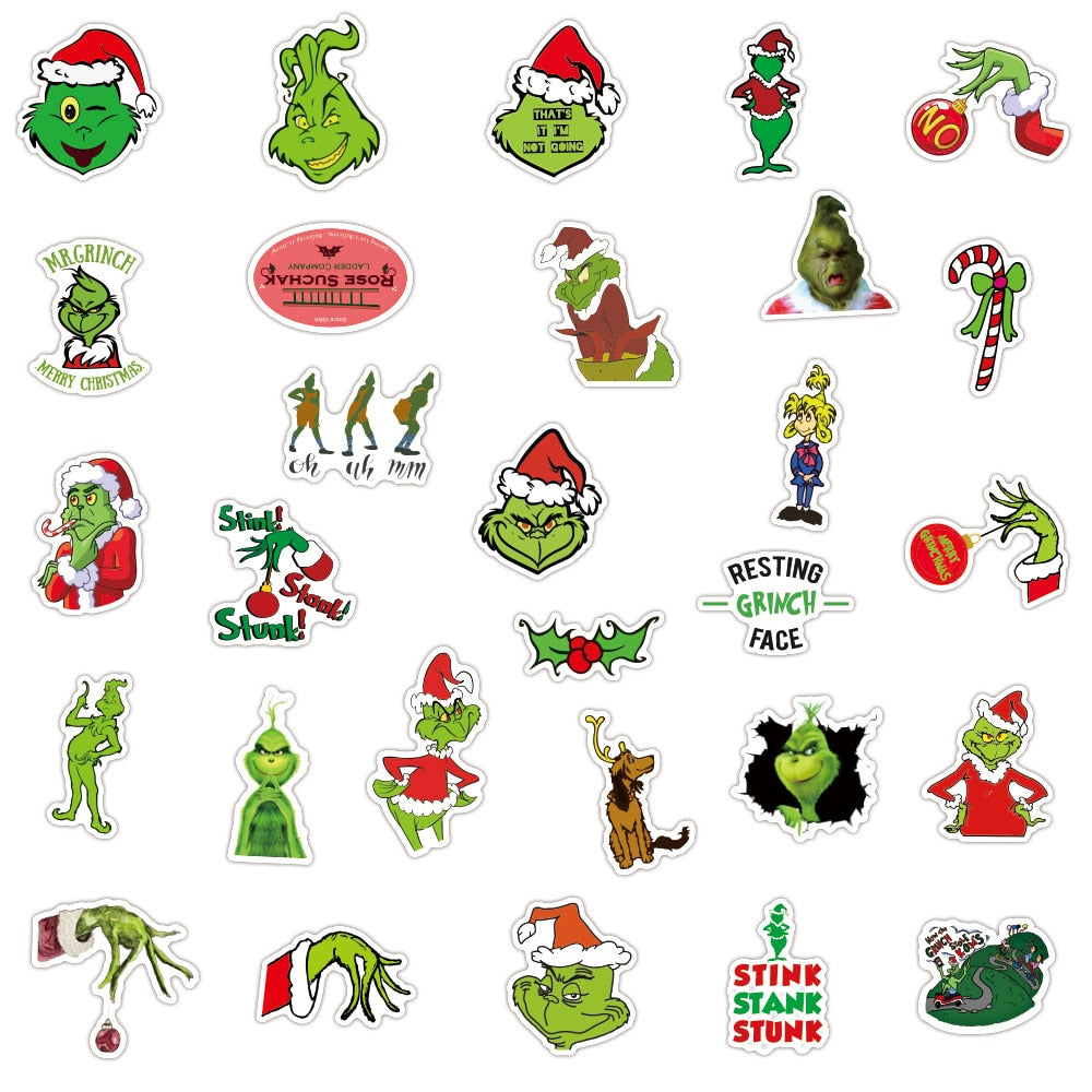 Stole Christmas Geek Grinch Stickers