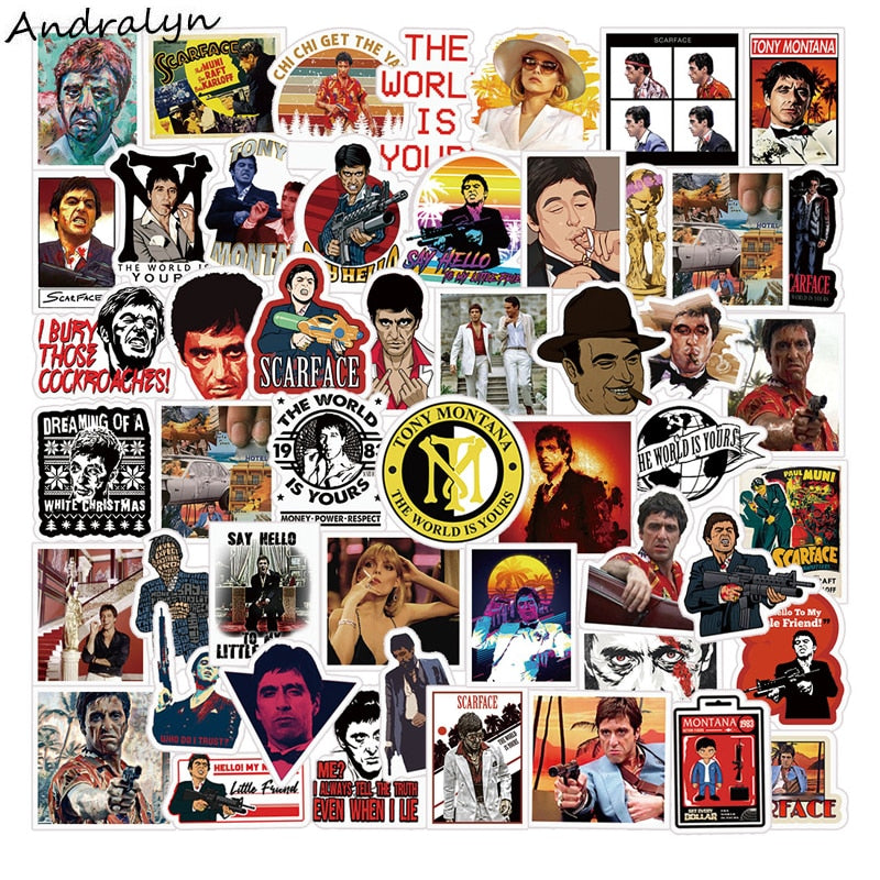 Crime Thriller Movies Scarface Stickers