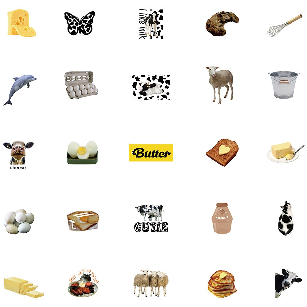 Farmer Funny Cow Butter Sheep Stickers