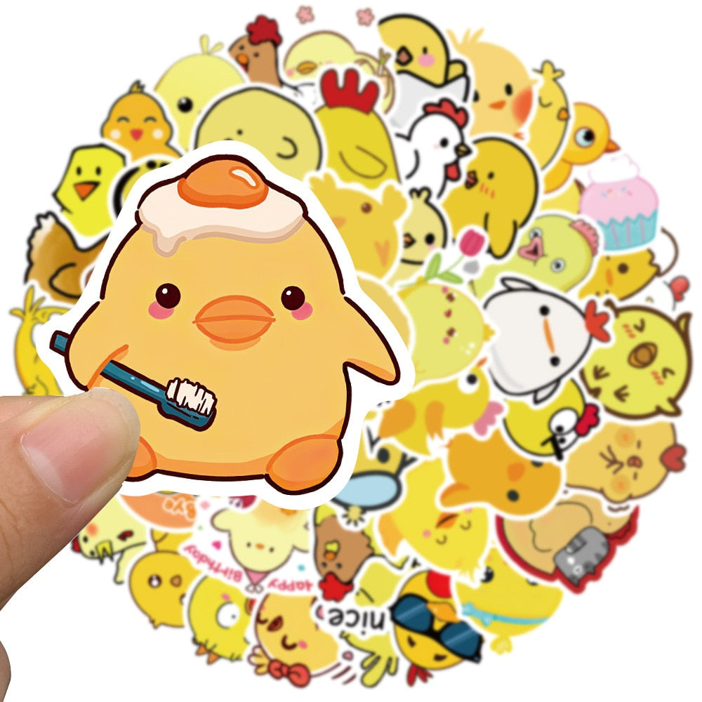 Love Little Yellow Chicken Funny Stickers